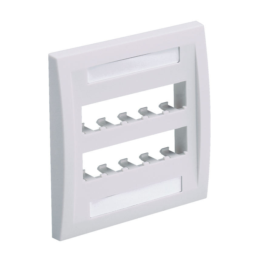 Mini-Com, Executive, Faceplate, 10 port, White