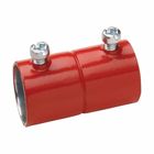 Eaton Crouse-Hinds series EMT set screw type coupling, Red, EMT, Zinc plated steel, 1/2"