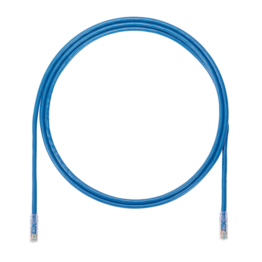UTP6A2MBU PanNet TX6A 10Gig Patch Cord, Cat 6A Class EA, 24 AWG U/UTP Copper Conductor, Modular Plug Connector, 2 m L Cord, Blue