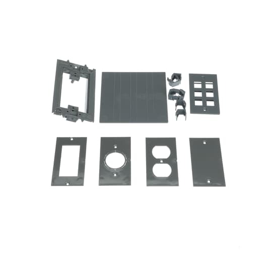 E976AK2 Carlon Multi-Gang Non-Metallic Floor Box Adapter Kit, 9 in L x 7-1/4 in W x 7-1/4 in D, PVC