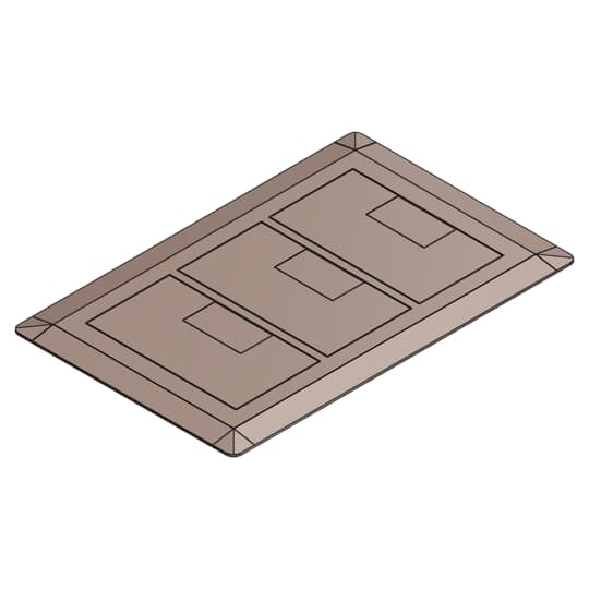 E9763C Carlon Multi-Gang Non-Metallic Floor Box Cover, 11-1/2 in L x 7.13 in W, Thermoplastic