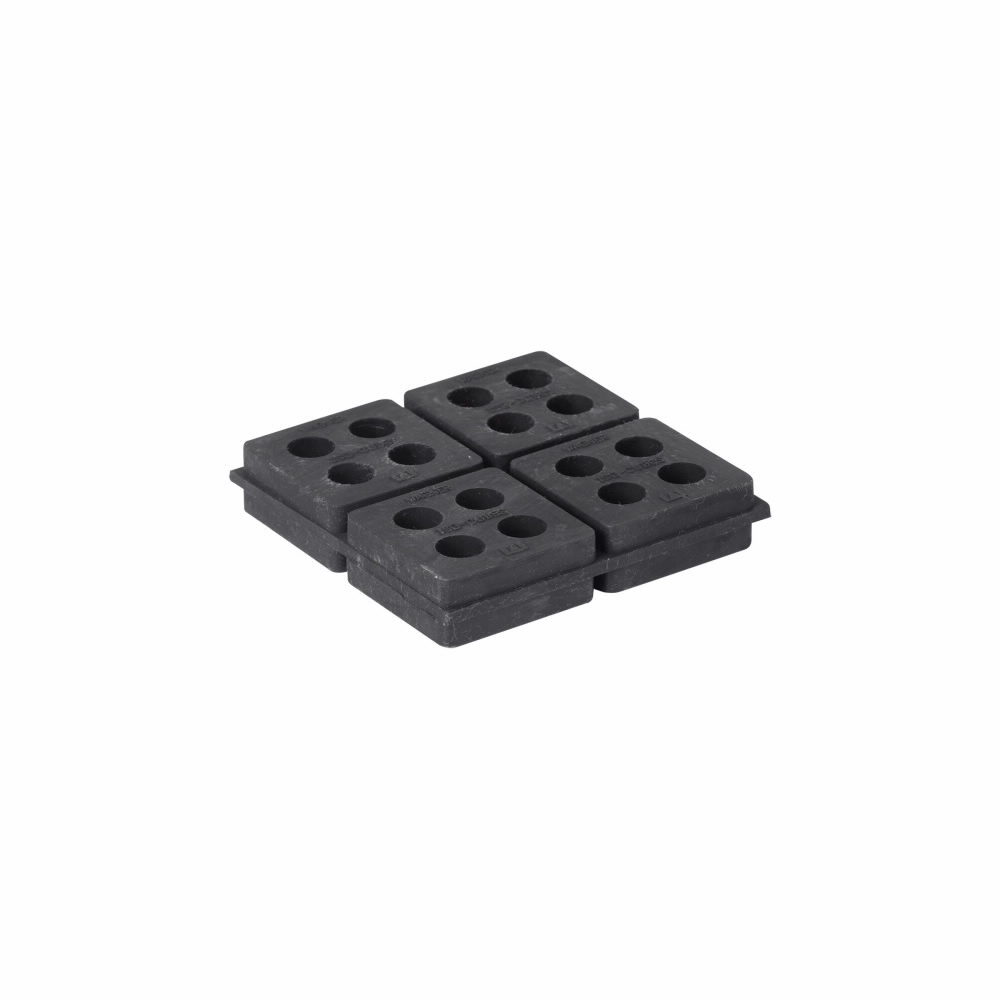 VRP-16 Vibra Trol Type VRP Cube Vibration Isolator Pad, 720 lb Max Steady, 4 in L x 4 in W, Natural Rubber