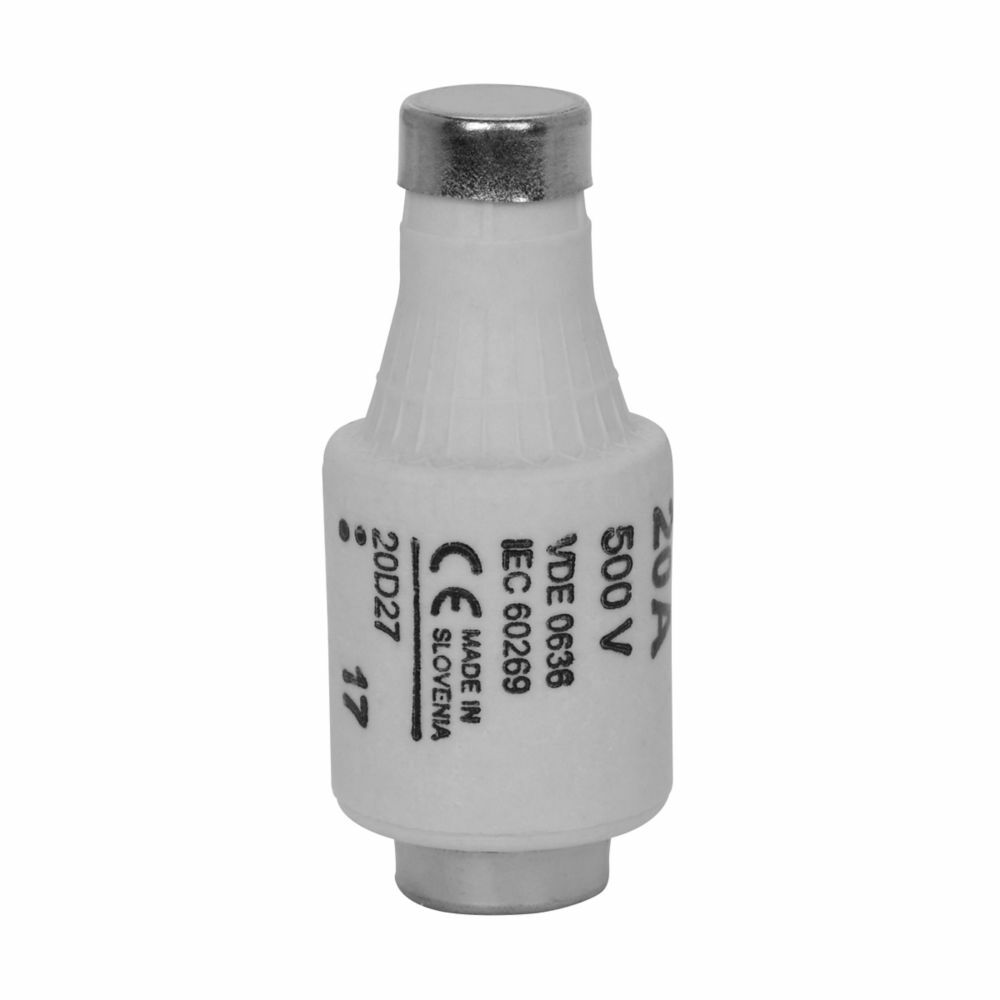 20D27 Type D Low Voltage Time Delay Fuse, 20 A, 500 V, 100 kA Interrupt, Class: GL/GG/C, Round Body
