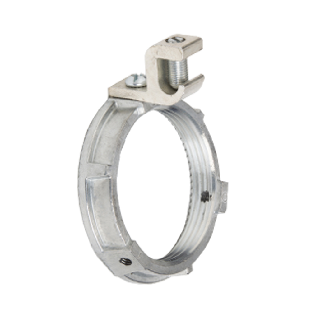 161-G Bridgeport Locknut, 1/2 in Thread, 0.357 in W, Zinc Die Cast/Tin Plated Aluminum