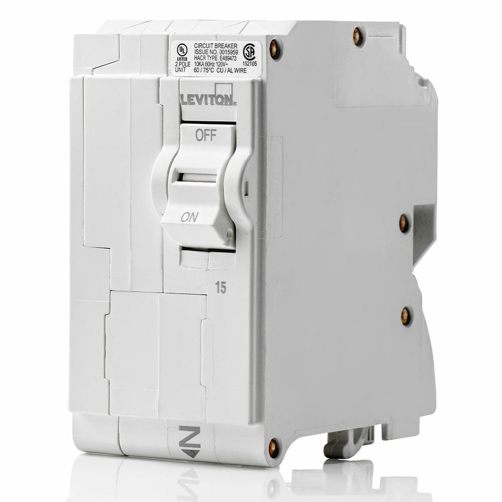 LB215 Basic Standard Branch Circuit Breaker, 120/240 VAC, 15 A, 10 kA Interrupt, 2 Poles