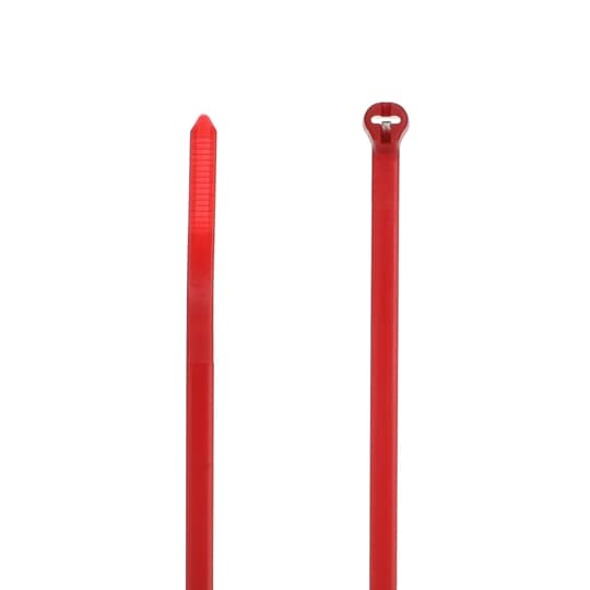 TY25M-2 Ty-Rap High Performance Standard Cable Tie, 7.31 in L x 0.184 in W x 0.043 in THK, Nylon/Polyamide 6.6, Red