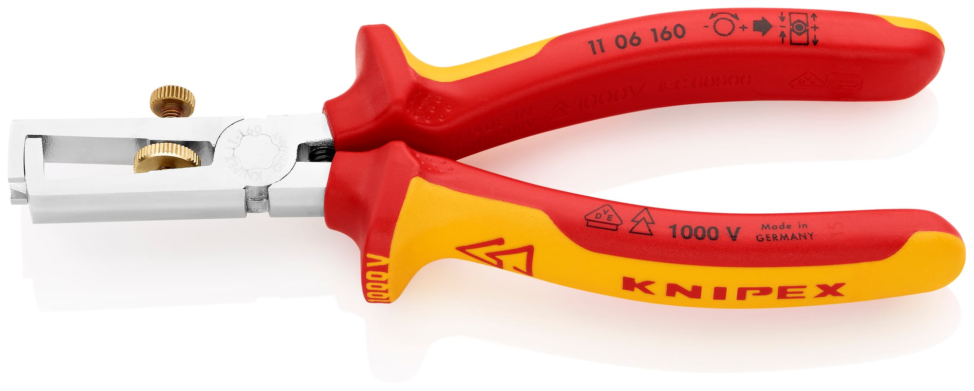 End-Type Wire Stripper-1000V Insulated, 6 1/4 in., Multi-Component, VDE