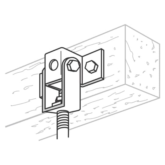 U577 Superstrut Adjustable Flange Connector, Steel, GoldGalv
