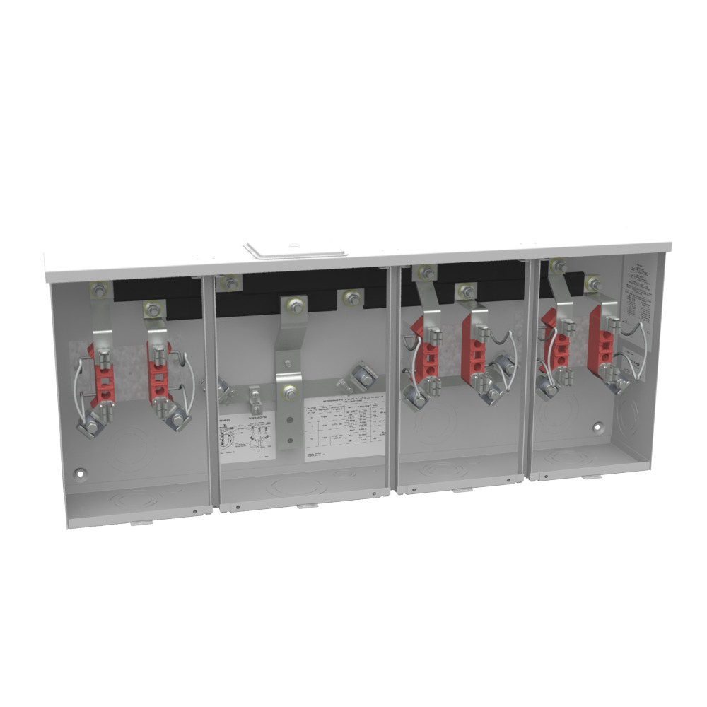 U1253-X-HSP 4 Term, Ringless, Large Closing Plate, 3 Position, Stainless Steel, Hasp