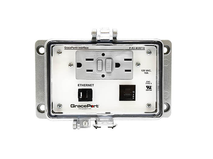 P-R2-M3RF10 Bulkhead Panel Interface Connector, Aluminum Housing