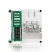 47603-DP6 1x4 Bridged Pre-Configured Structured Cable Phone and Data Board With 6-Way Video Splitter, RJ45 Connection