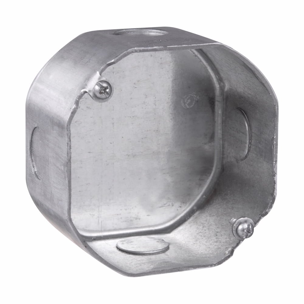 TP339 Thepitt Drawn Outlet Box, Steel, 21.5 cu-in Capacity, 4 in W x 1-1/8 in D x 4 in H