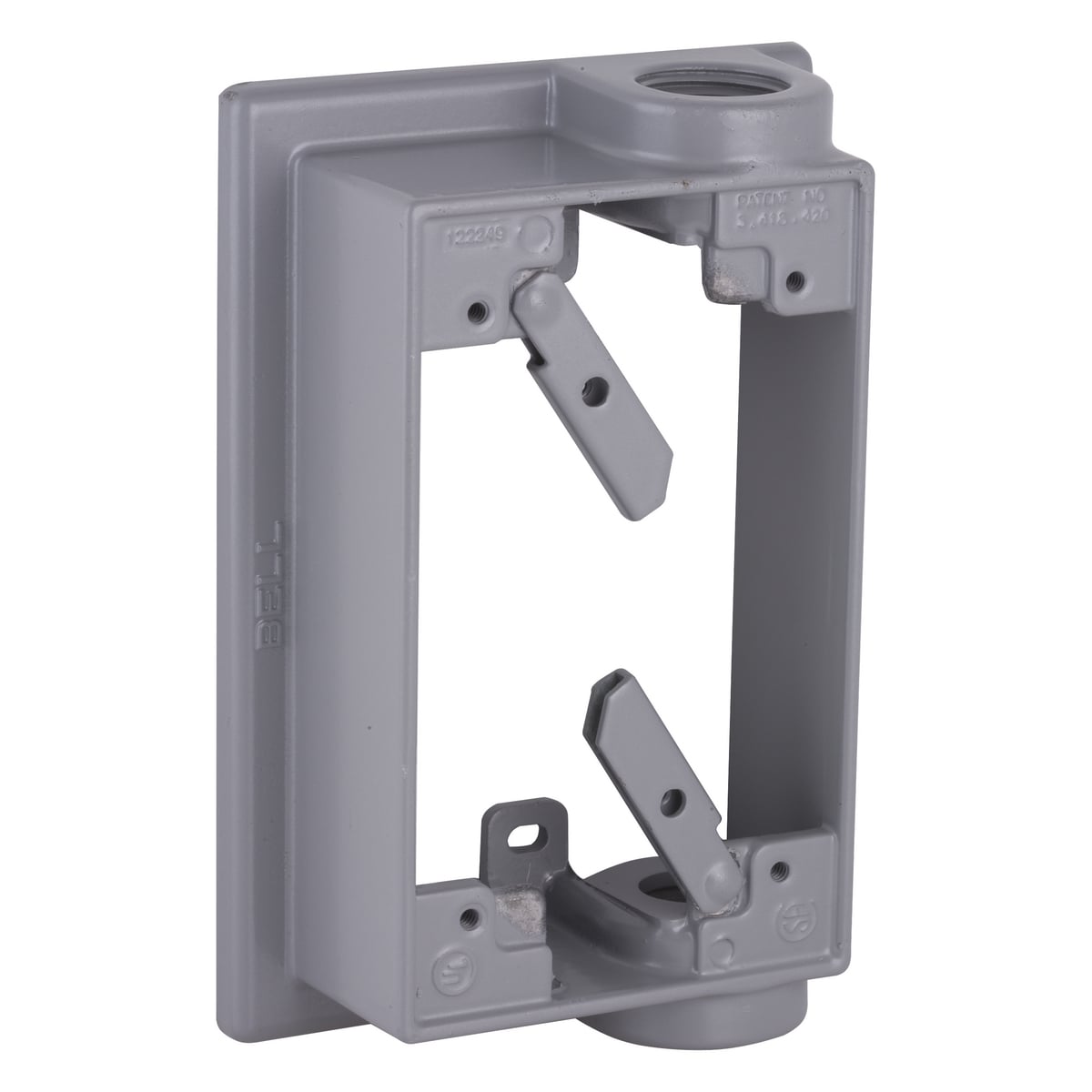 5412-0 Swing Arm Weatherproof Extension Adapter With Lug, 1 Gang, 5-1/4 in L x 3-1/2 in W x 1-1/2 in D, Die Cast Aluminum