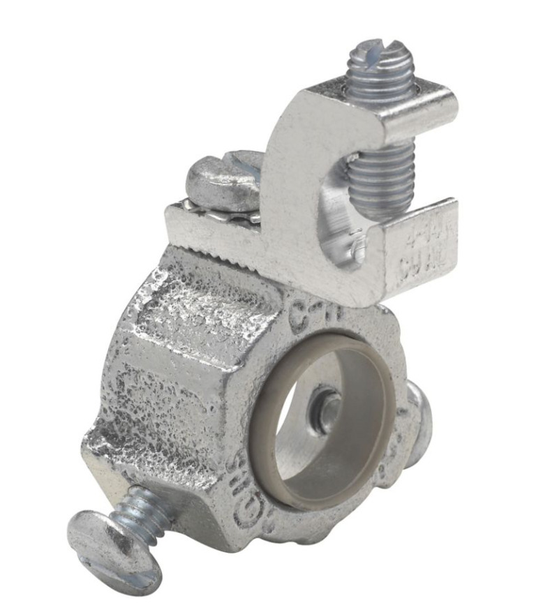 GLS4 Insulated Grounding Bushing, 1-1/4 in Trade, 4 AWG Wire Min, 14 AWG Wire Max, Malleable Iron