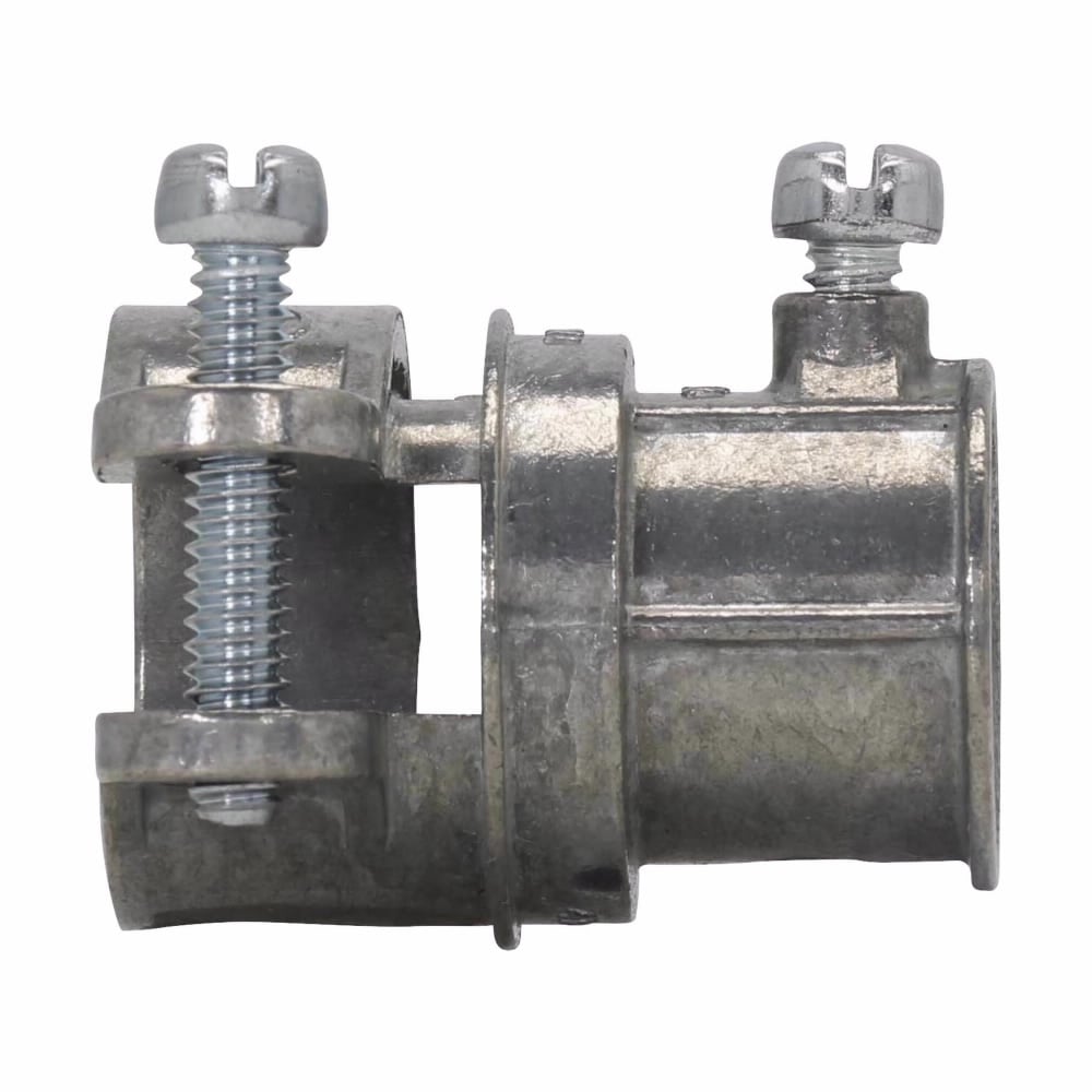 FECS75DC Set Screw EMT to Clamp FMC Squeeze Flexible Combination Coupling, 3/4 to 3/4 in, For Use With Flexible Metal and Thinwall EMT Conduit, Die Cast Zinc, Metallic