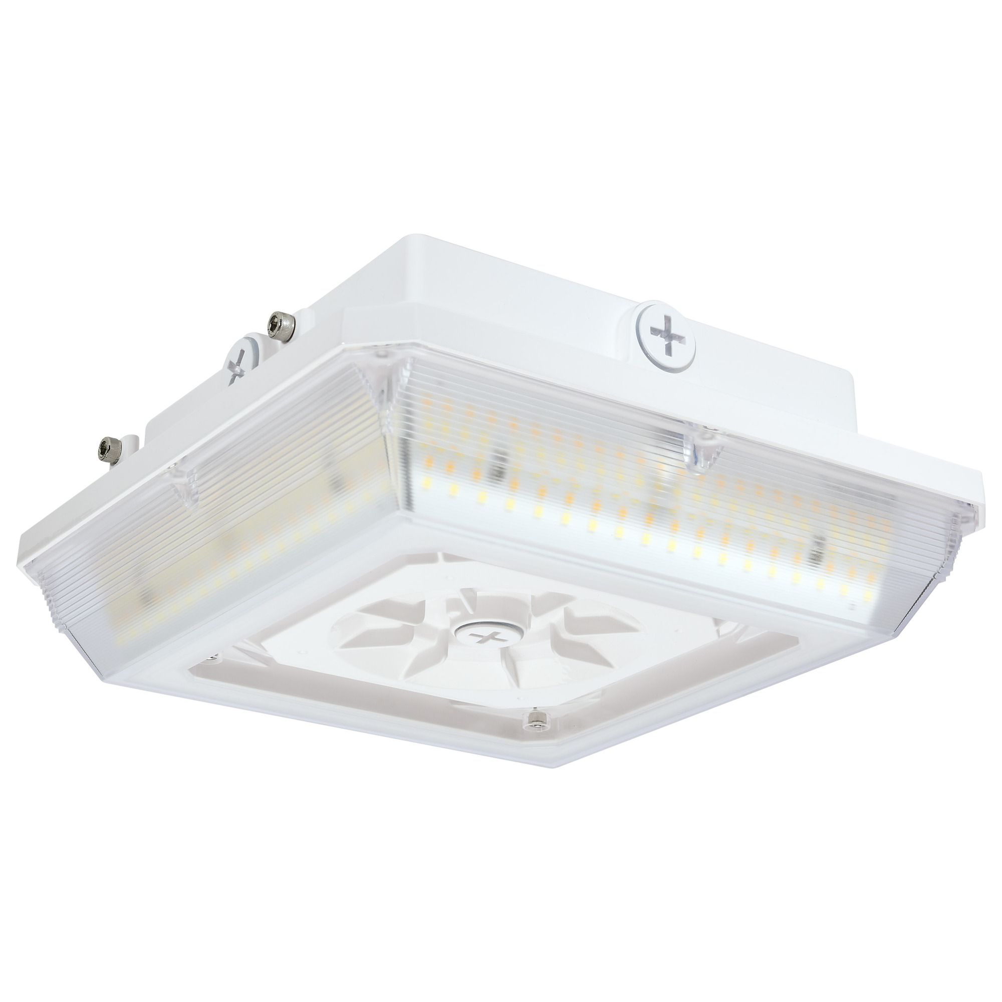 65-635 Nuvo Square Wide Beam Angle Canopy Light, 60, 75, 90 W Fixture, 120 to 277 V