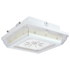 Square LED Wide Beam Angle Canopy Light - 3K/4K/5K CCT Selectable - 60W/75W/90W Wattage Selectable - White Finish