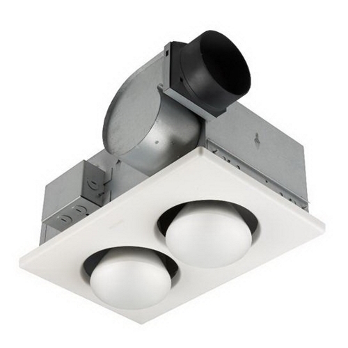 NuTone Two-Bulb Heater/Ventilation Fan 70 CFM, 500W Bulbs, 4.0 Sones