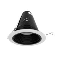 17551A Cone Baffle Trim, 6 in ID x 7-1/2 in OD, Incandescent Lamp, For Use With 6 in Housing, Aluminum
