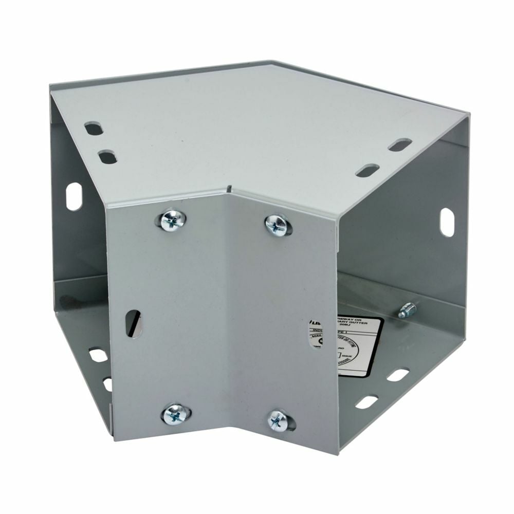 wireway elbow fitting, Lay-in, 90? elbow, combo opening, NEMA 1, Steel, ANSI 61 gray painted, 10" X 10"