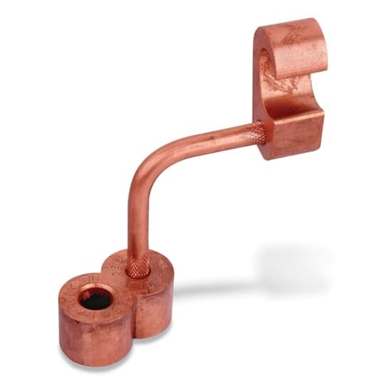 54865LR58 Blackburn EZ-Ground 90 deg Compression Ground Rod to Grid Connector, 2 AWG to 250 kcmil Conductor, 5/8 in Rod, Copper