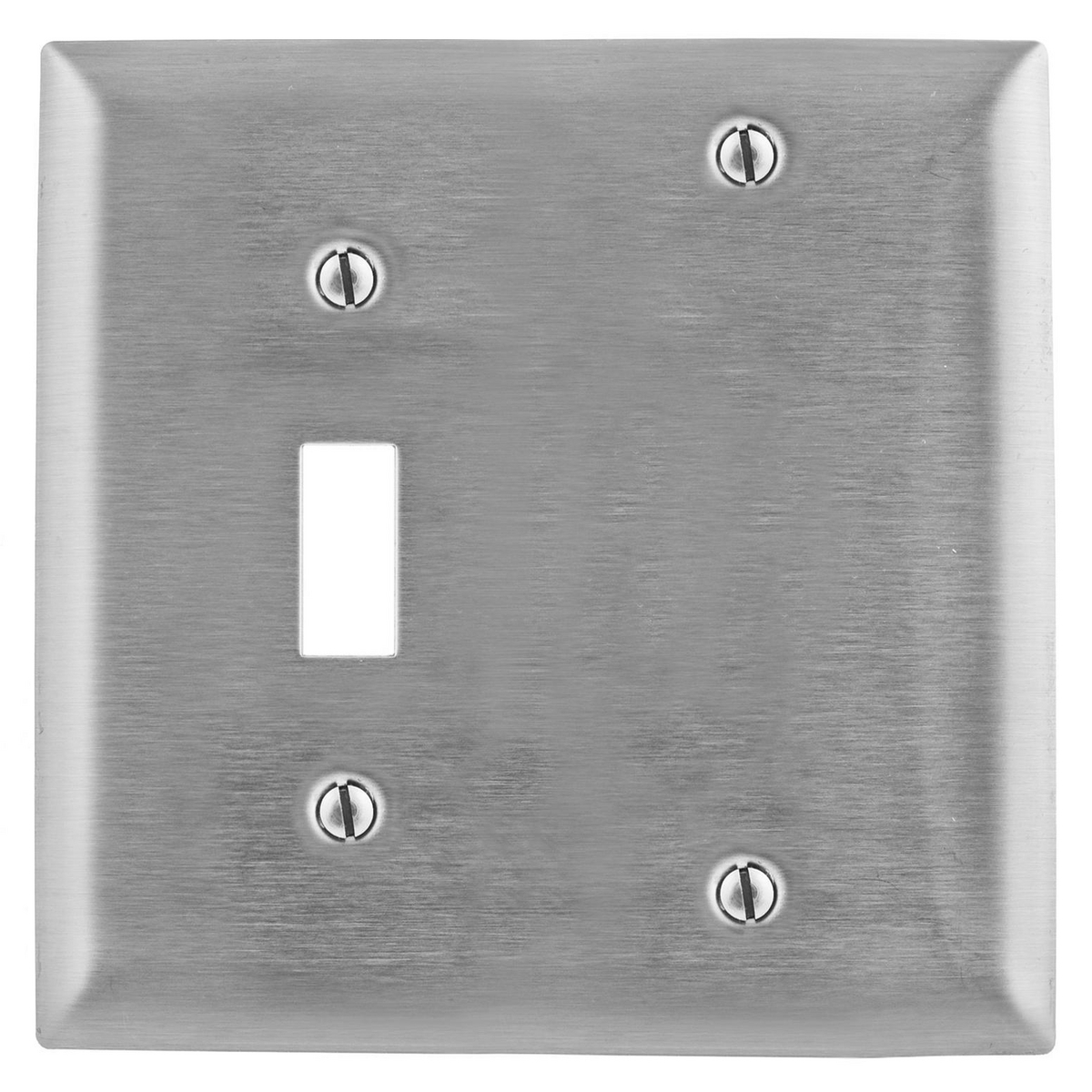 SS113 Standard Combination Wall Plate, 2 Gangs, 302/304 Stainless Steel