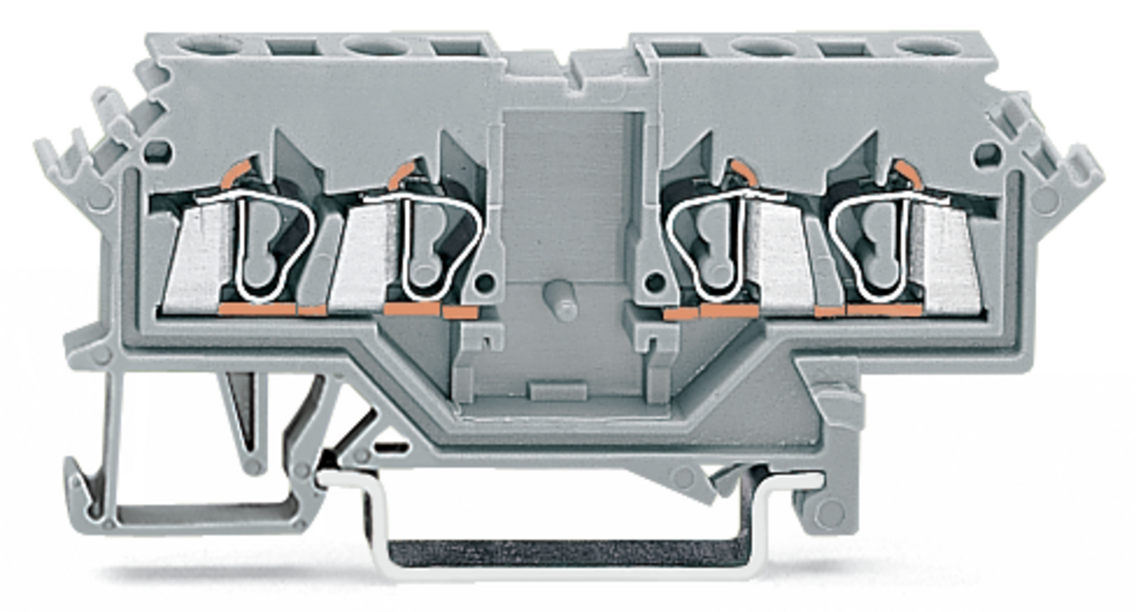 280-626 Operating Tool Conductor Terminal Block, 800 V, 24 A, 28 to 12 AWG Wire, 2 Poles, DIN Rail Mount