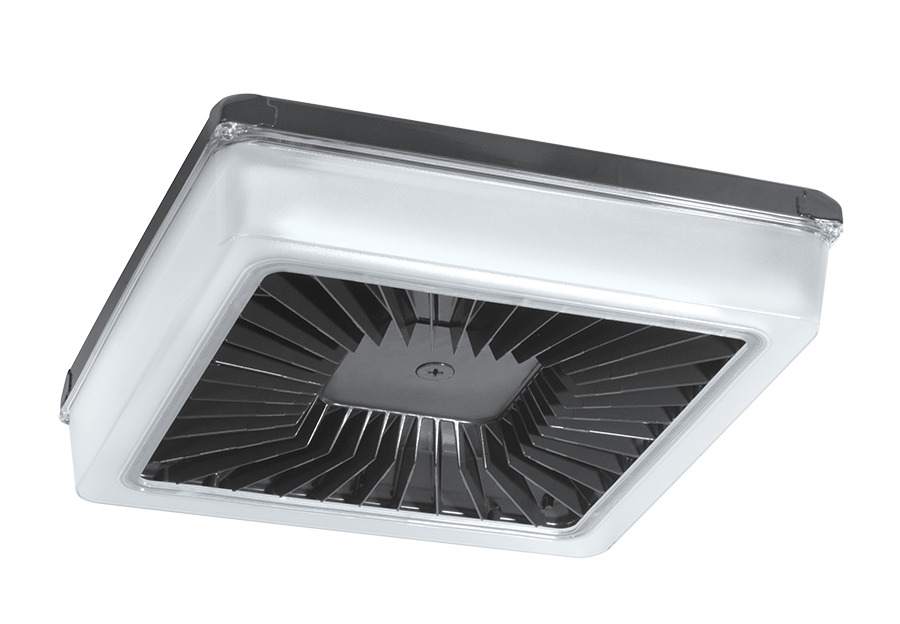 PRT80 Porto XL Garage Light,) LED Lamp, 80 W Fixture, 120/208/240/277 V AC, Bronze/Polyester Powder Coated Housing