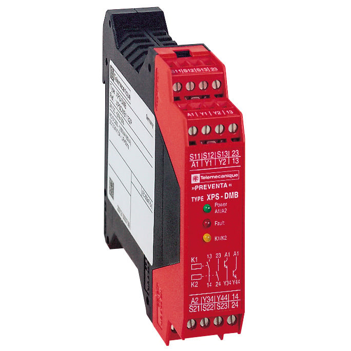 XPSDMB1132P Preventa Solid-State Safety Relay, 2NO 2 Form A Contact, 28 V DC V Coil
