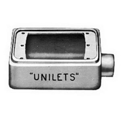 FD150 Unilets Type FD Deep Heavy Duty Device Box With Internal Ground Screw, Malleable Iron, 25 cu-in Capacity, 1 Gangs, 1 Outlets, 1 Knockouts, 4.56 in H x 2.81 in W x 2.69 in D