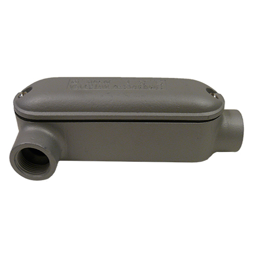LR6X-150MG Type LR Mogul Conduit Body, 1-1/2 in Hub, 93 cu-in Capacity, Malleable Iron, Hot Dipped Galvanized