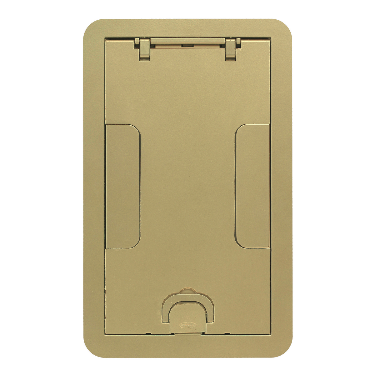 24GCCVRBRS Flush Recessed Surface Style Standard Floor Box Cover, 11.69 in L x 7.19 in W, Cast Aluminum