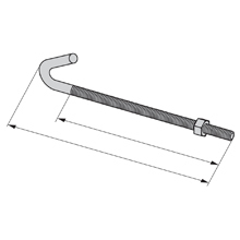 B700-J6ZN J-Hook, 11-1/2 in L, Low Carbon Steel, Electro-Plated Zinc