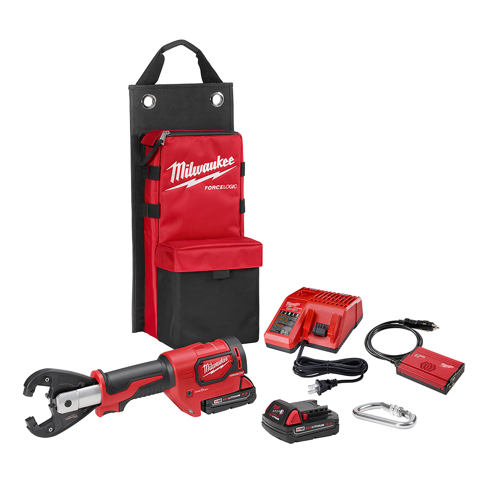 2678-22K M18 Force Logic Utility Crimping Kit With Kearney Groove, 6 ton Crimping, 18 V DC, Li-Ion Battery