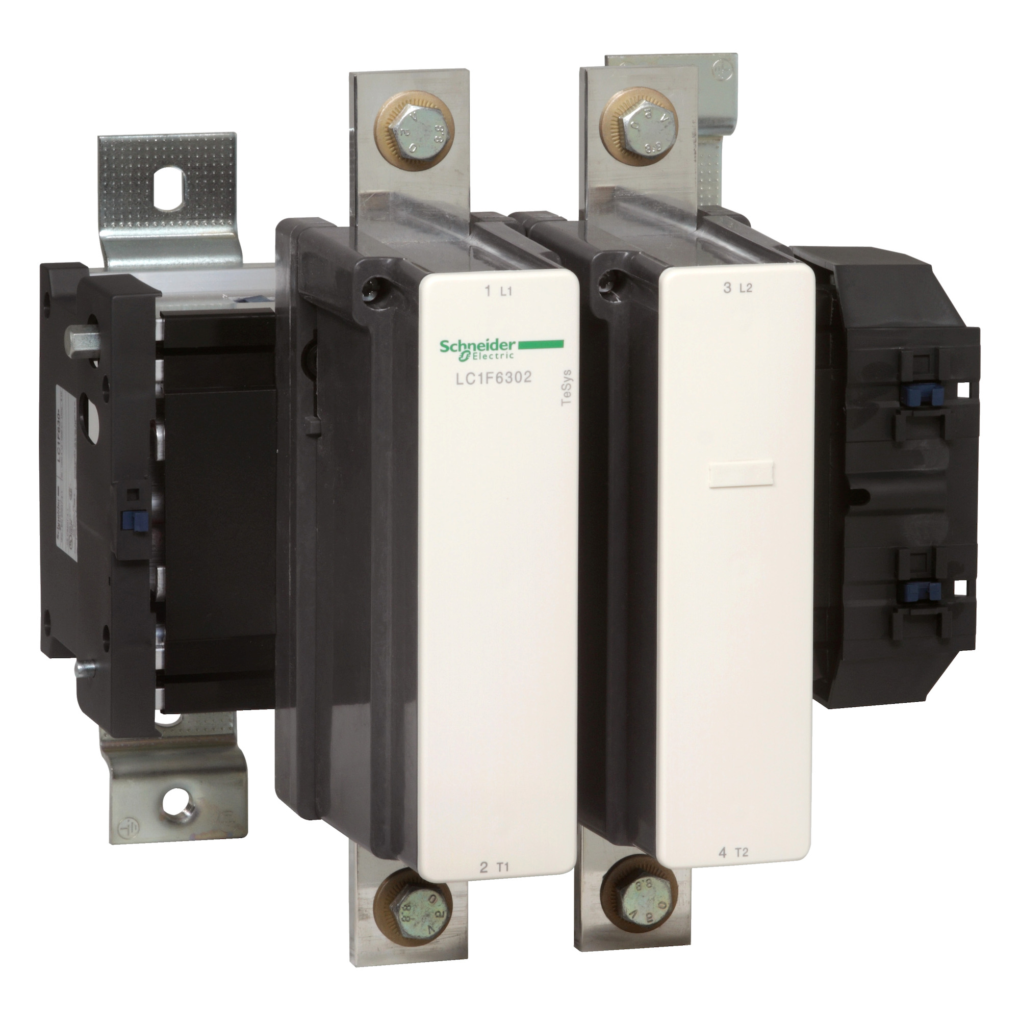 LC1F6302 TeSys F Contactor, 48 to 1000 V AC/48 to 440 V DC V Coil, 1000/1250 A, 2NO Contact, 2 Poles