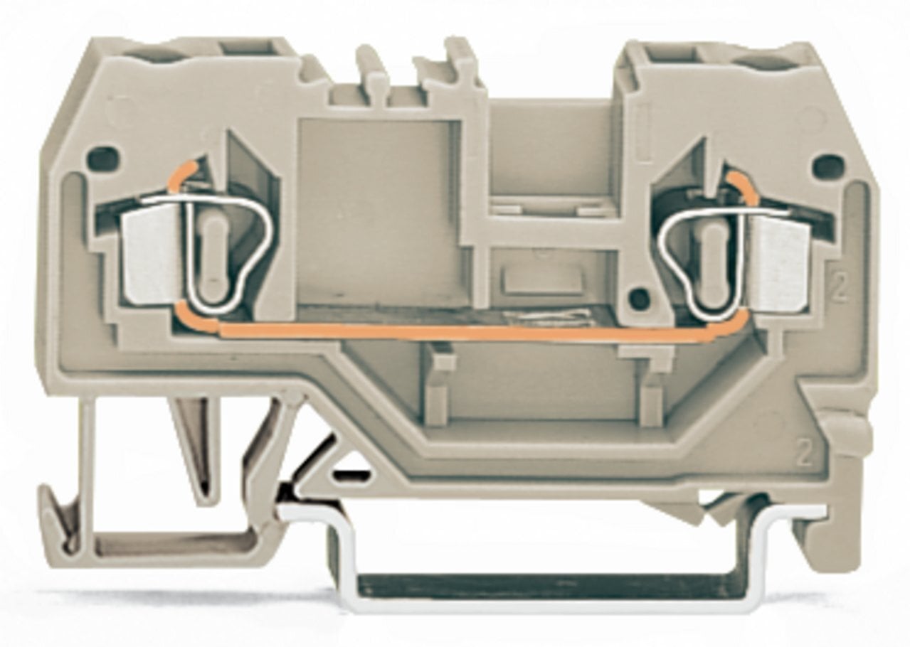280-992 Operating Tool Conductor Terminal Block, 28 to 12 AWG Wire, 1 Poles, DIN Rail Mount