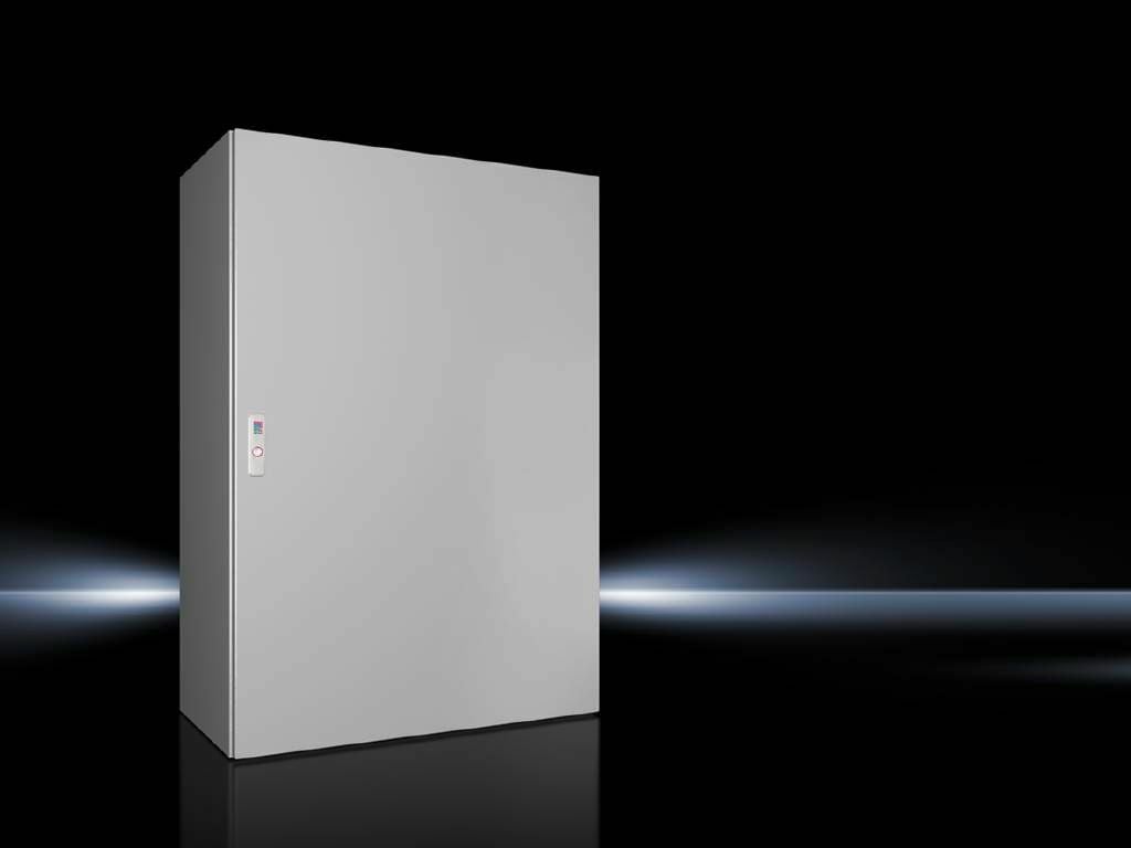1280000 AX Series Compact Enclosure With (2) Gland Plate, 800 mm W x 300 mm D x 1200 mm H, NEMA 4, Carbon Steel
