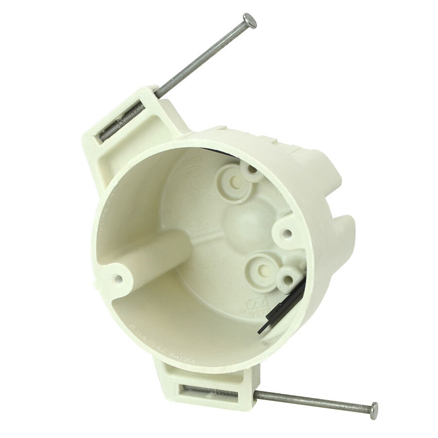 Speed Klamps; Round Outlet Box; 3-1/2 Inch Dia x 2-3/8 Inch Depth, Thermoset-Fiberglass, 16 Cubic-Inch, Beige/Tan
