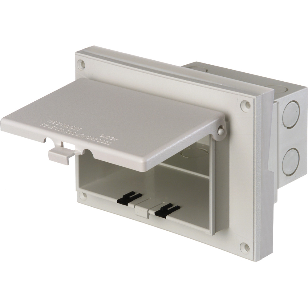 DBHR151C InBox 1-Piece Low Profile Electrical Box, Plastic, 22 cu-in Capacity, 1 Gangs, 7.188 in L x 4.937 in W x 0.875 in D