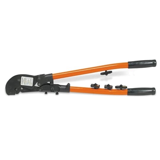 TBM5-S Color-Keyed Manual Crimp Tool With Shure-Stake Mechanism, 8 AWG to 250 kcmil Copper, 10 to 4/0 AWG Aluminum Cable/Wire