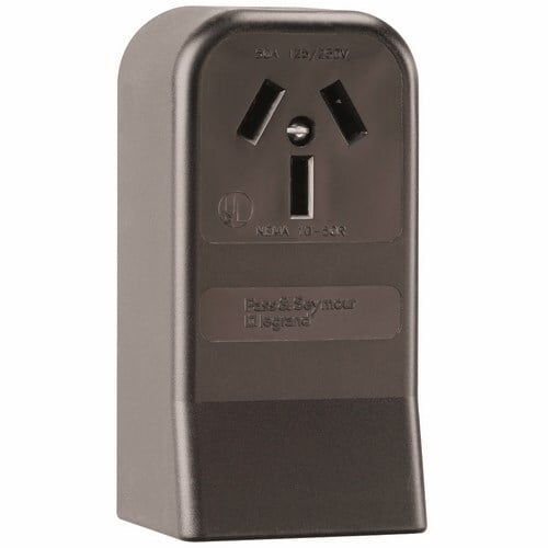 385 Straight Blade Receptacle 50A 125/250V 3-Pole 3-Wire