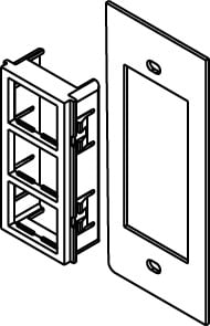 SGT-3TJ AF Series Raised Floor Box Insert, Aluminum