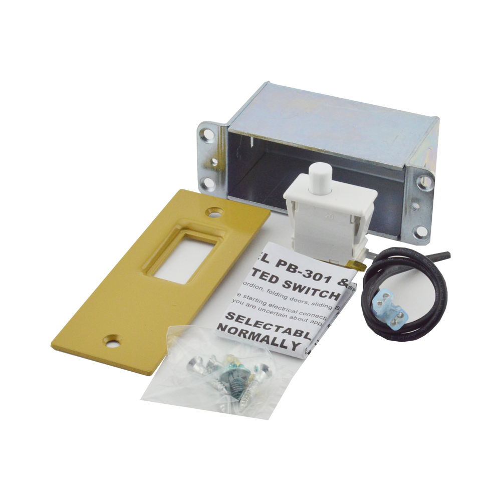 PB-301 Bridgeport PB Standard Door Light Switch, 120 VAC, 10 A