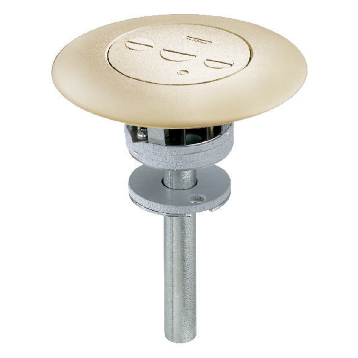 PT73FFSDI 1-Piece 3-Service Flush Standard Sized Poke-Through Assembled Unit, 3 in Hole, 7 in Dia Cover, Composite