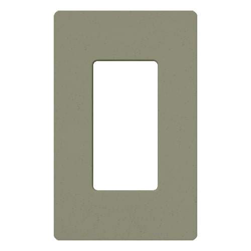 SC-1-GB Satin Colors Designer Style Screwless Standard Wall Plate, 1 Gangs, 2.94 in W x 4.69 in H, Plastic, Natural White