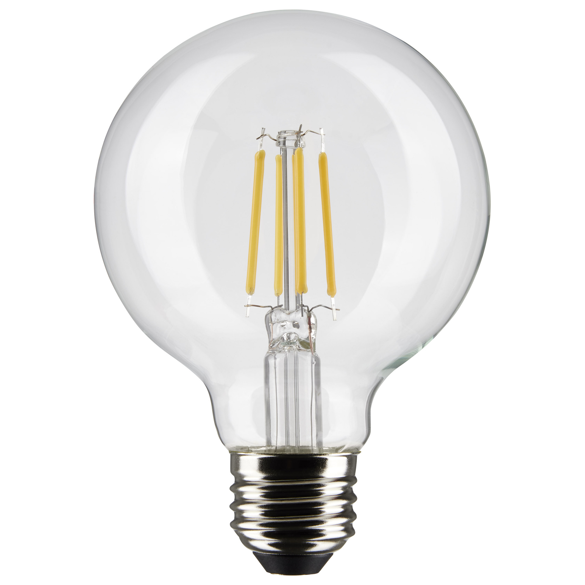 S21227 Dimmable Light Bulb, 4.5 W, 40 W Incandescent Equivalent, E26 Lamp Base, G25 Shape, 350 Lumens