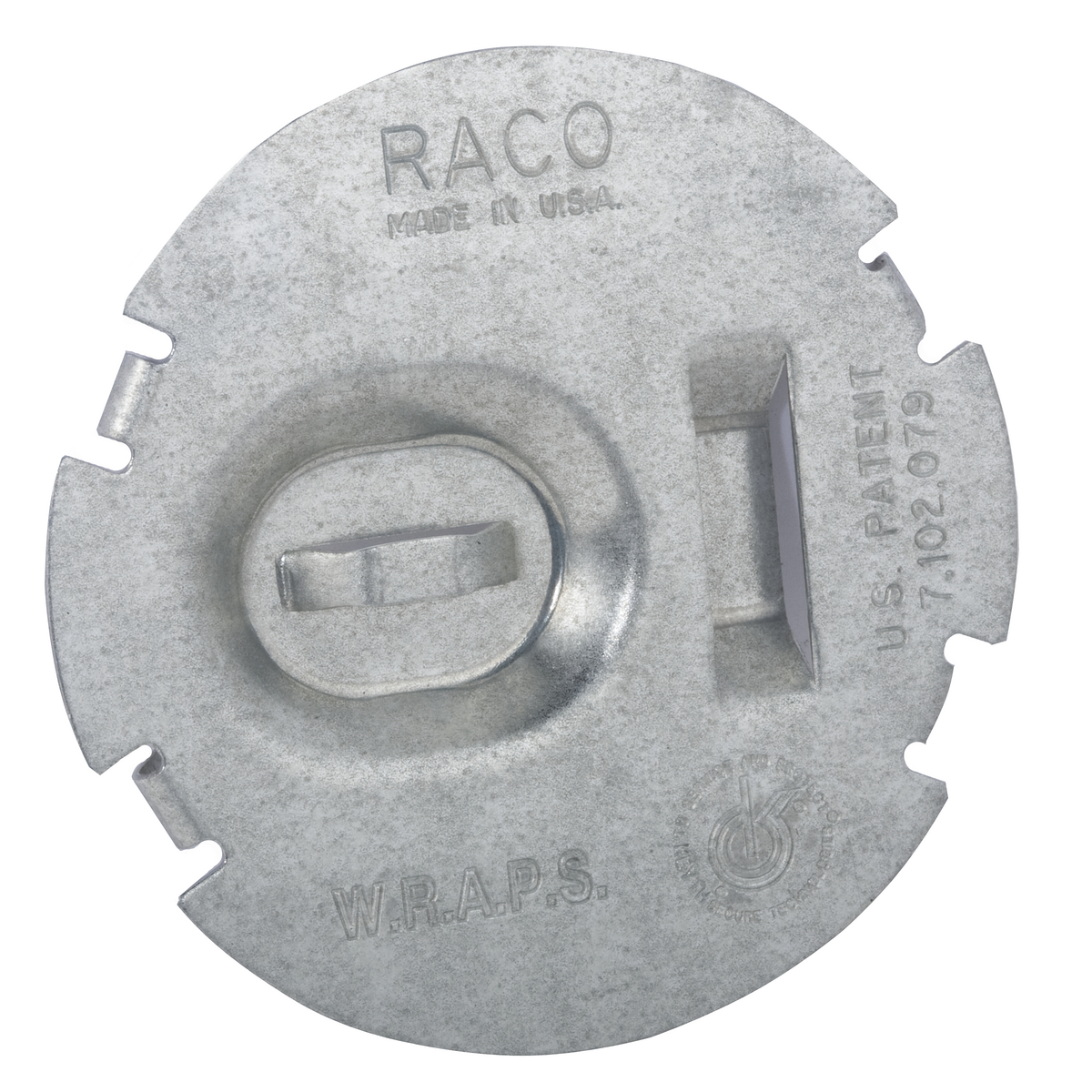 700F Flat Cable Protector Plate, 2.938 in Dia, 0.22 in D, Steel