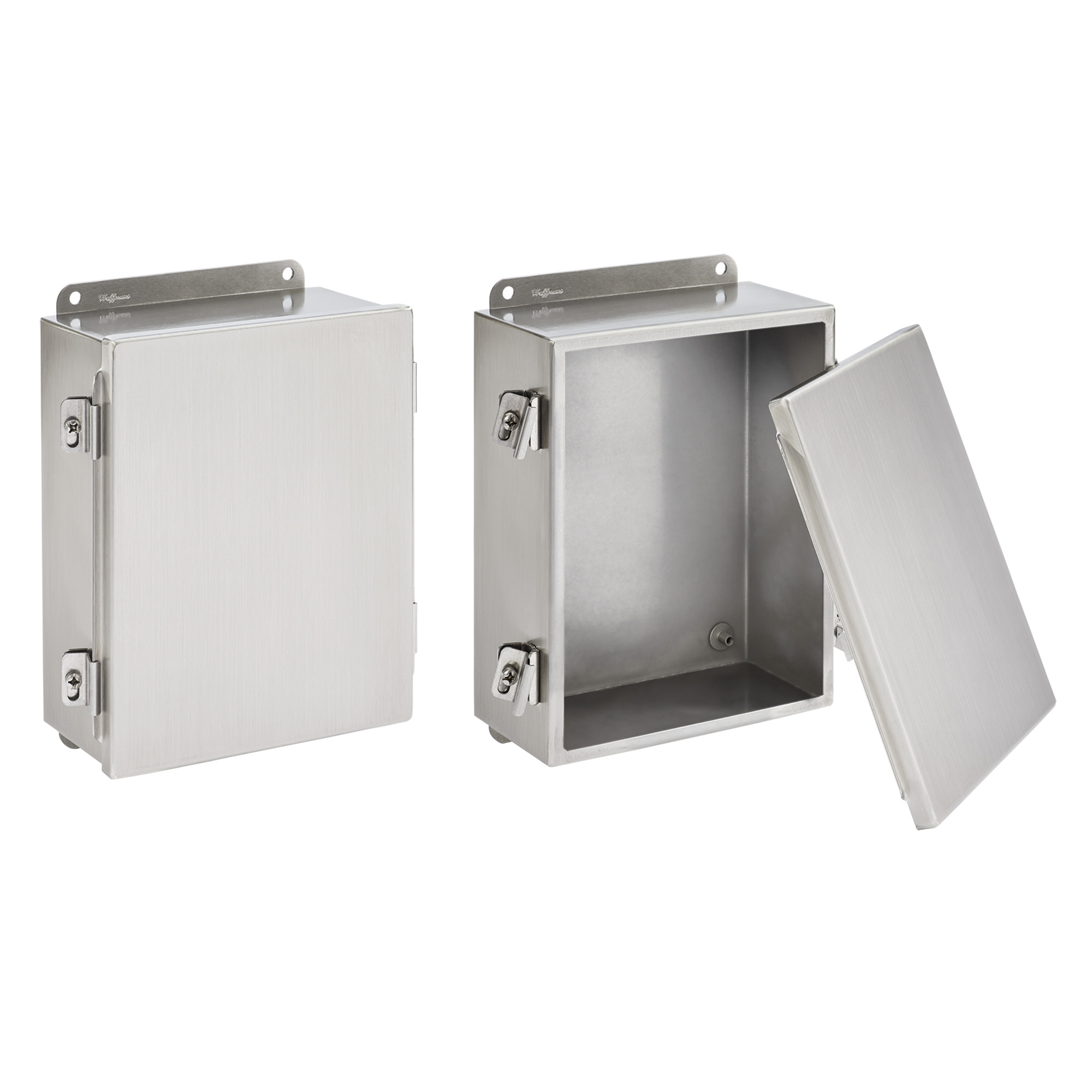 A8064NFSS Junction Box, 8 in H x 6 in W x 4 in D, Screw Clamp/Solid Cover, NEMA 4X/IP66 NEMA Rating, 304 Stainless Steel