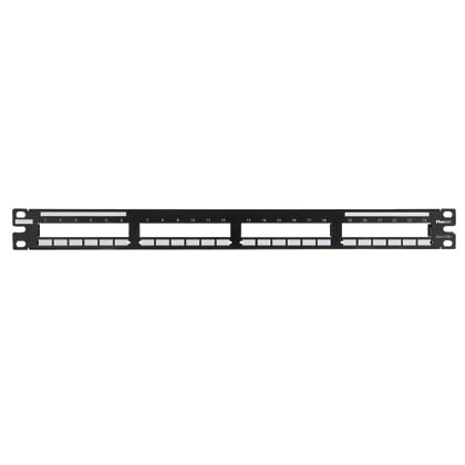 QuickNet All Metal Patch Panel, 24 Port, 1 RU, Black