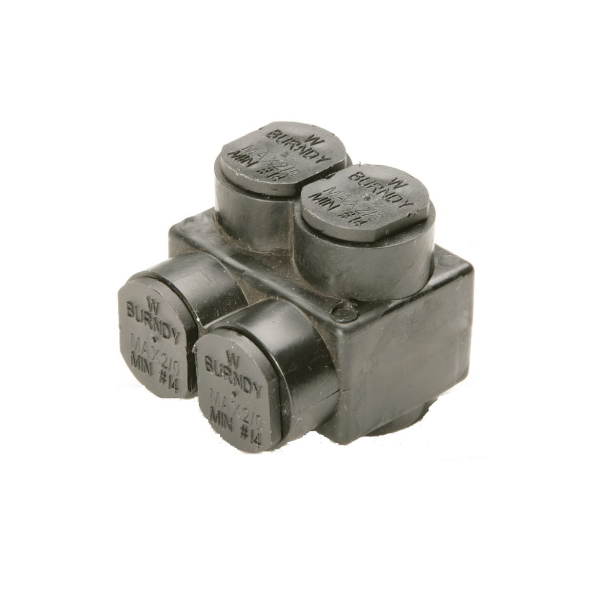 1PL42 2-Port 1-Sided Entry Multi-Port Connector, Aluminum/Copper/Stranded Conductor, 14 to 4 AWG Run/Main, Aluminum